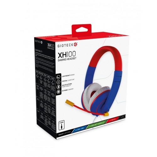 Gioteck XH100 Stereo Gaming Headset Wired PlayStation/Xbox Blue/Red (Jaunas)