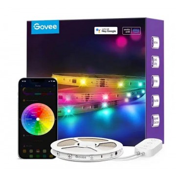 Govee RGBIC Basic Wi-Fi + Bluetooth LED Strip Lights (10Metri) (Jauns)
