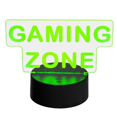 MECHARITE 3D LED Lampa Gaming Zone (Jauna) 