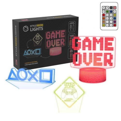 Manta LED Lamp Light Decoration Game 3 in 1 RGB 3D (Jauna)