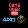 Manta LED Lamp Light Decoration Game 3 in 1 RGB 3D (Jauna)