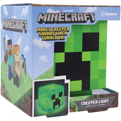 Minecraft Creeper BDP Lampa ar Skaņu (Jauna)