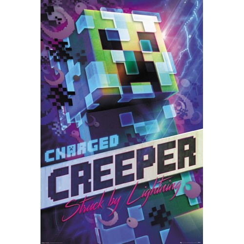 Plakāts Minecraft Charged Creeper (91.5 x 61cm) FP4744 (Jauns) Plakāts Minecraft Charged Creeper (91.5 x 61cm) FP4744 (Jauns)