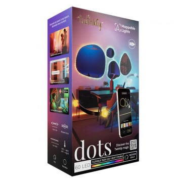 Twinkly Dots 60 RGB Smart Mini LED Lights for Decor and Gaming (Jauns)