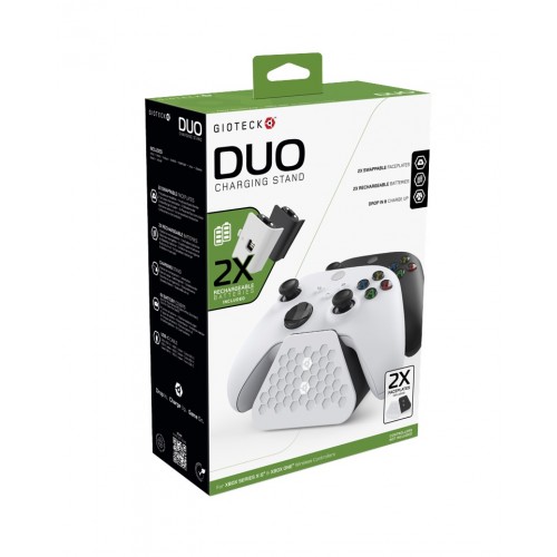 Gioteck Duo Xbox Series/Xbox One Dubultais Bateriju/Akumulātoru Lādēšanas Komplekts (Jauns)